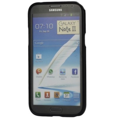 Samsung Galaxy Note 2 Mercury juodas kieto silikono tpu dėklas - nugarėlė / Priedai.lt