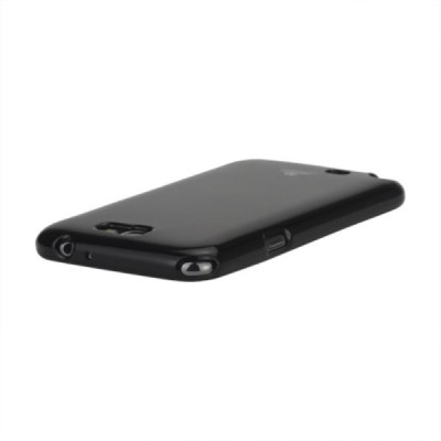 Samsung Galaxy Note 2 Mercury juodas kieto silikono tpu dėklas - nugarėlė / Priedai.lt