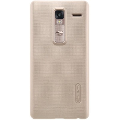 LG Zero (H650E) Nillkin Frosted Shield auksinis plastikinis dėklas + apsauginė ekrano plėvelė / Priedai.lt