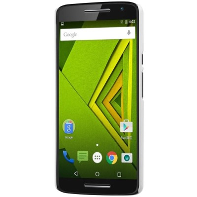 Motorola Moto X Play Nillkin Frosted Shield baltas plastikinis dėklas + apsauginė ekrano plėvelė / Priedai.lt