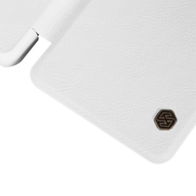 Prabangus „Nillkin“ Qin serijos baltas odinis atverčiamas Samsung Galaxy A7 (2016) A710 dėklas - knygutė / Priedai.lt