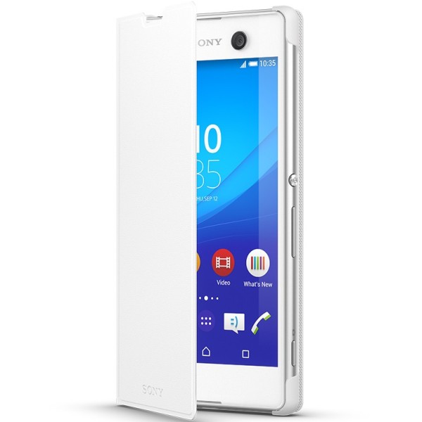 „Sony“ Style Cover Stand tahke kaaned - valge (Xperia M5)