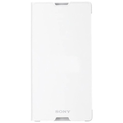 Oficialius Sony Xperia M5 Style Cover Stand baltas atverčiamas dėklas SCR48 / Priedai.lt