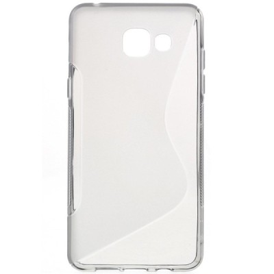 Samsung Galaxy A5 (2016) A510 kieto silikono TPU skaidrus pilkas dėklas - nugarėlė / Priedai.lt