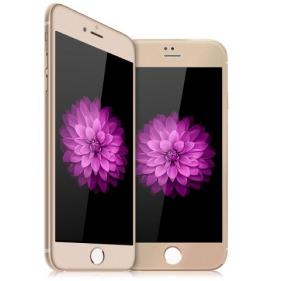 Apple iPhone 6 Plus (6s Plus) „Devia“ 9H Tempered Glass sustiprintos apsaugos auksinis apsauginis ekrano stiklas 0.33 mm / Pried
