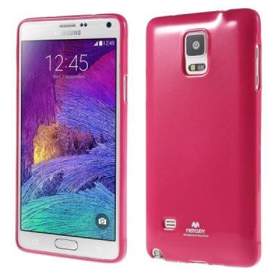 Samsung Galaxy Note 4 N910 Mercury tamsiai rožinis (koralinis) kieto silikono tpu dėklas - nugarėlė / Priedai.lt