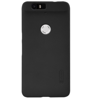 Huawei Nexus 6P Nillkin Frosted Shield juodas plastikinis dėklas + apsauginė ekrano plėvelė / Priedai.lt