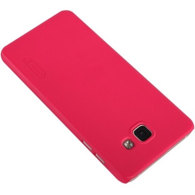 Samsung Galaxy A5 2016 (A510) Nillkin Frosted Shield raudonas plastikinis dėklas + apsauginė ekrano plėvelė / Priedai.lt