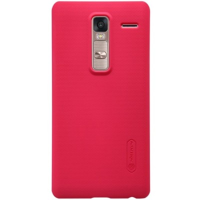 LG Zero (H650E) Nillkin Frosted Shield raudonas plastikinis dėklas + apsauginė ekrano plėvelė / Priedai.lt
