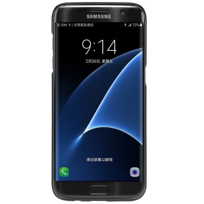 Samsung Galaxy S7 Edge (G935) Nillkin Frosted Shield juodas plastikinis dėklas / Priedai.lt