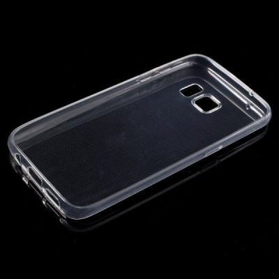 Samsung Galaxy S7 (G930) skaidrus (permatomas) kieto silikono TPU ploniausias pasaulyje bespalvis dėklas / Priedai.lt