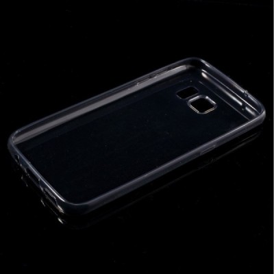Samsung Galaxy S7 (G930) skaidrus (permatomas) kieto silikono TPU ploniausias pasaulyje pilkas dėklas / Priedai.lt