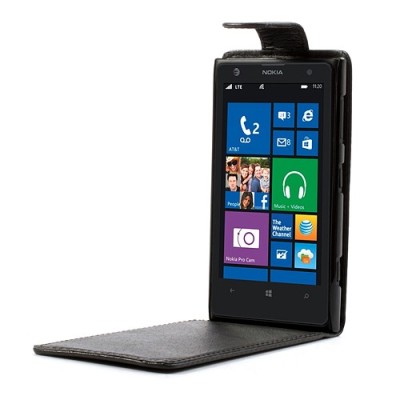 Klasikinis atverčiamas juodas Nokia Lumia 1020 dėklas (dėkliukas) / Priedai.lt