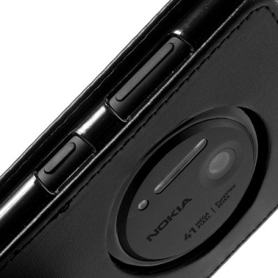 Klasikinis atverčiamas juodas Nokia Lumia 1020 dėklas (dėkliukas) / Priedai.lt