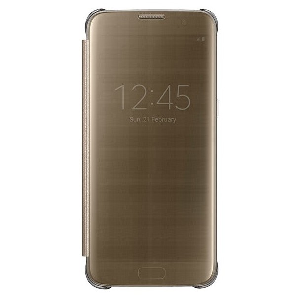 „Samsung“ Clear View Cover tahke kaaned - kuldne (Galaxy S7)