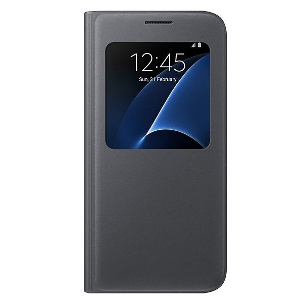 „Samsung“ S View Cover tahke kaaned - must (Galaxy S7)