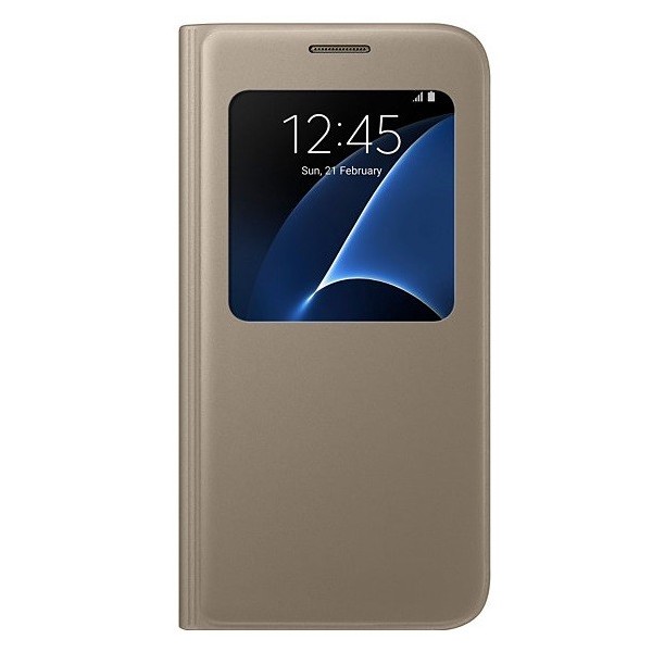 „Samsung“ S View Cover tahke kaaned - kuldne (Galaxy S7)