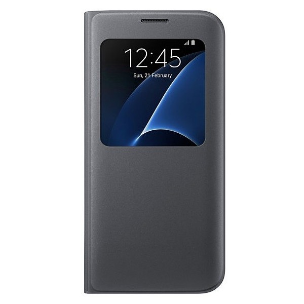 „Samsung“ S View Cover tahke kaaned - must (Galaxy S7 Edge)