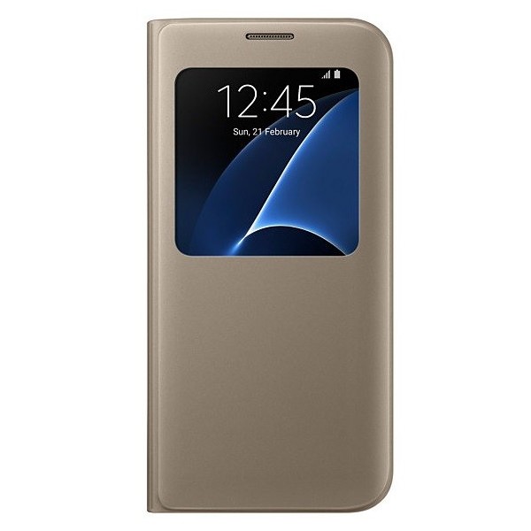 „Samsung“ S View Cover tahke kaaned - kuldne (Galaxy S7 Edge)