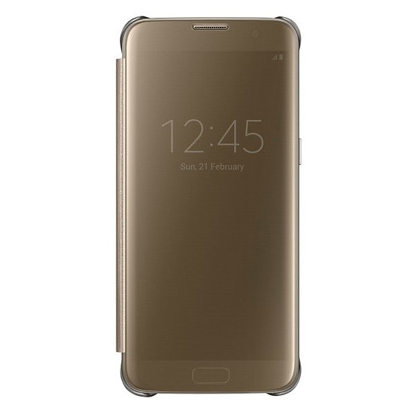 „Samsung“ Clear View Cover tahke kaaned - kuldne (Galaxy S7 Edge)