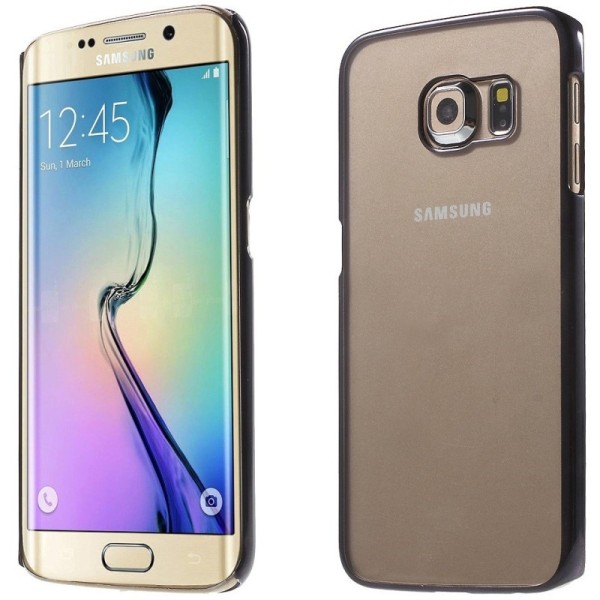 Plastikust läbipaistev kaaned - must (Galaxy S6 Edge)