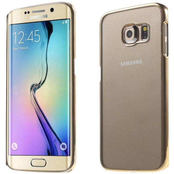 Plastikust läbipaistev kaaned - kuldne (Galaxy S6 Edge)