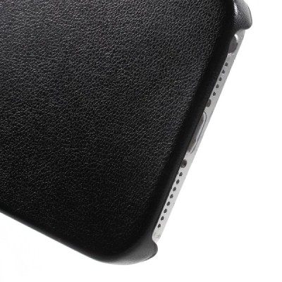 Apple iPhone SE (5, 5s) juodas odinis Slim Leather itin plonas dėklas - nugarėlė / Priedai.lt