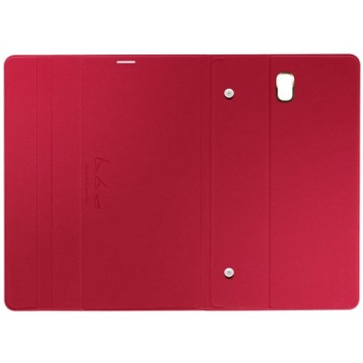 Originalus Samsung Galaxy Tab S 8.4 (T705, T700) Book Cover atverčiamas raudonas odinis dėklas / Priedai.lt