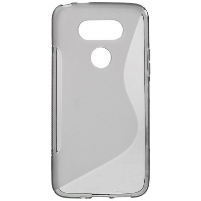 LG G5 kieto silikono TPU skaidrus pilkas dėklas - nugarėlė / Priedai.lt