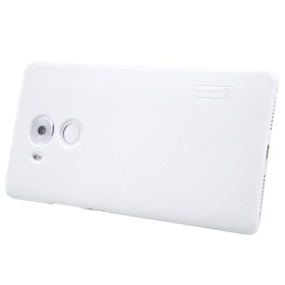 Huawei Mate 8 Nillkin Frosted Shield baltas plastikinis dėklas + apsauginė ekrano plėvelė / Priedai.lt
