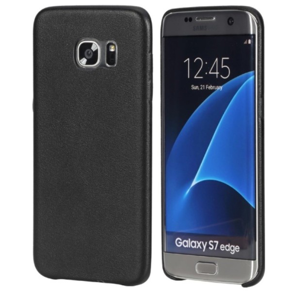 „Rock“ Slim Leather kaaned - must (Galaxy S7 Edge)