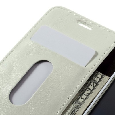 Samsung Galaxy S7 (G930) „CaseMe“ solidus atverčiamas baltas odinis dėklas - knygutė / Priedai.lt