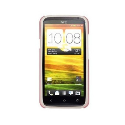 HTC One X skaidrus rožinis dėklas / Priedai.lt