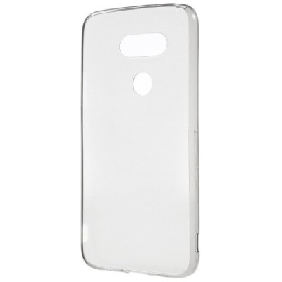 LG G5 (H850) skaidrus (permatomas) kieto silikono TPU ploniausias pasaulyje pilkas dėklas / Priedai.lt