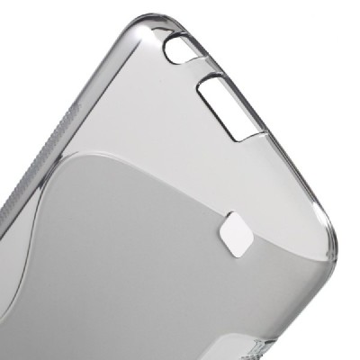 LG K10 (K420N) kieto silikono TPU skaidrus pilkas dėklas - nugarėlė / Priedai.lt