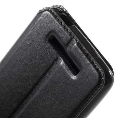 Roar Noble atverčiamas Xiaomi Redmi Note 3, Redmi Note 3 Pro juodas odinis dėklas / Priedai.lt