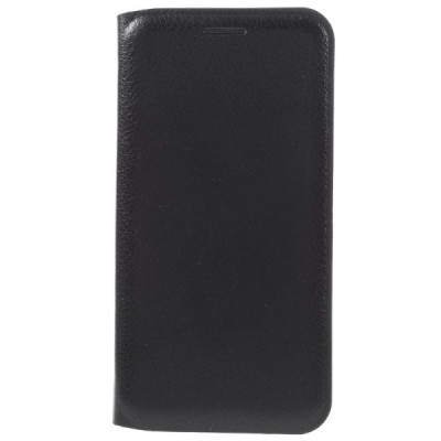 Samsung Galaxy A3 (2016) A310 juodas odinis atverčiamas Smart Wallet dėklas - piniginė / Priedai.lt