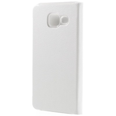 Samsung Galaxy A3 (2016) A310 baltas odinis atverčiamas Smart Wallet dėklas - piniginė / Priedai.lt