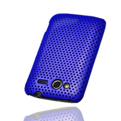 HTC Wildfire S mėlynas tinklelio formos dėklas / Priedai.lt
