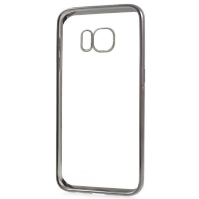 Samsung Galaxy S7 (G930) Silikoninis skaidrus dėklas, pilkas / Priedai.lt
