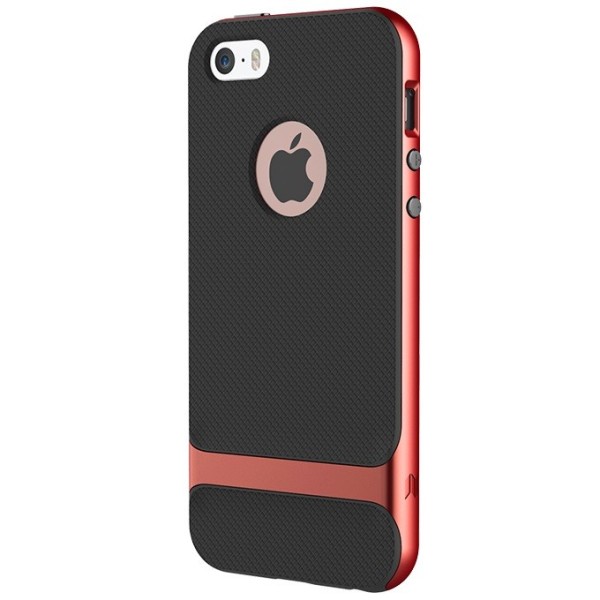 „Rock“ Royce kaaned - must / punane (iPhone 5 / 5S / SE 2016)