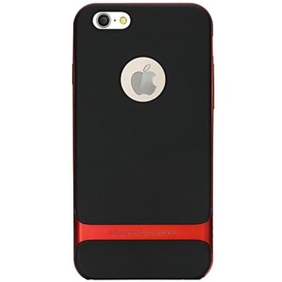 „Rock“ Royce sustiprintos apsaugos Apple iPhone 6 Plus (6s Plus) juodas raudonos spalvos apvadais kieto silikono (TPU) ir plasti