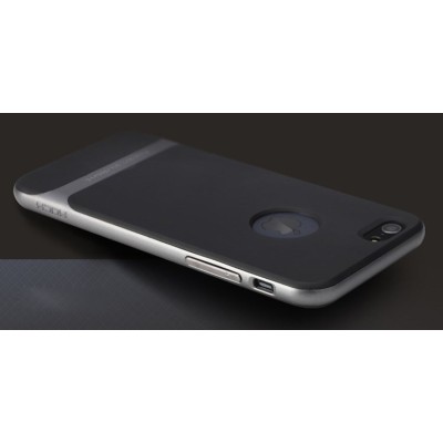 „Rock“ Royce sustiprintos apsaugos Apple iPhone 6 Plus (6s Plus) juodas pilkos spalvos apvadais kieto silikono (TPU) ir plastiko