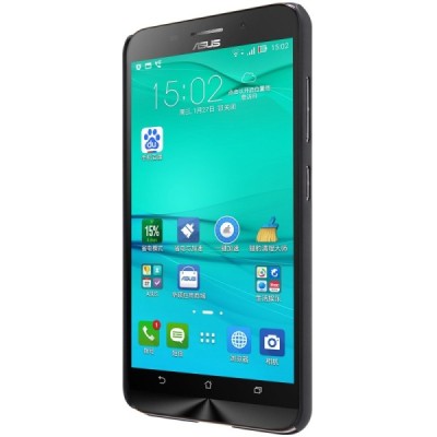 Asus Zenfone Max (ZC550KL) Nillkin Frosted Shield juodas plastikinis dėklas + apsauginė ekrano plėvelė / Priedai.lt
