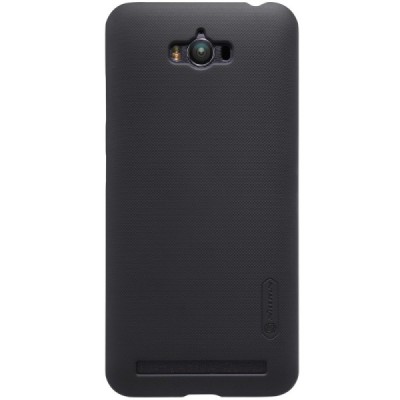 Asus Zenfone Max (ZC550KL) Nillkin Frosted Shield juodas plastikinis dėklas + apsauginė ekrano plėvelė / Priedai.lt