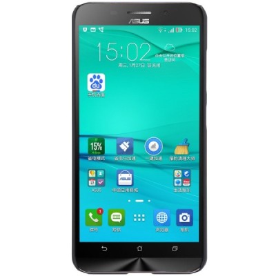 Asus Zenfone Max (ZC550KL) Nillkin Frosted Shield juodas plastikinis dėklas + apsauginė ekrano plėvelė / Priedai.lt