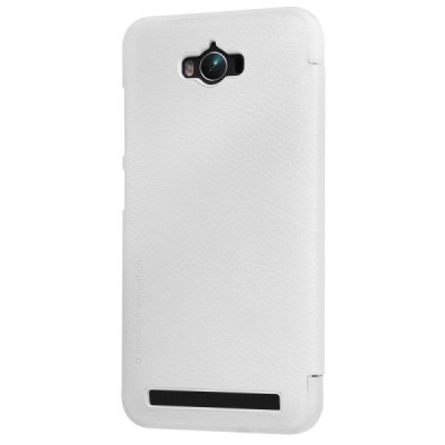 Prabangus „Nillkin“ Qin serijos baltas odinis atverčiamas Asus Zenfone Max (ZC550KL) dėklas - knygutė / Priedai.lt