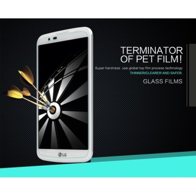 LG K10 (K420N) „Nillkin“ H Tempered Glass sustiprintos apsaugos apsauginis ekrano stiklas 0.33 mm / Priedai.lt