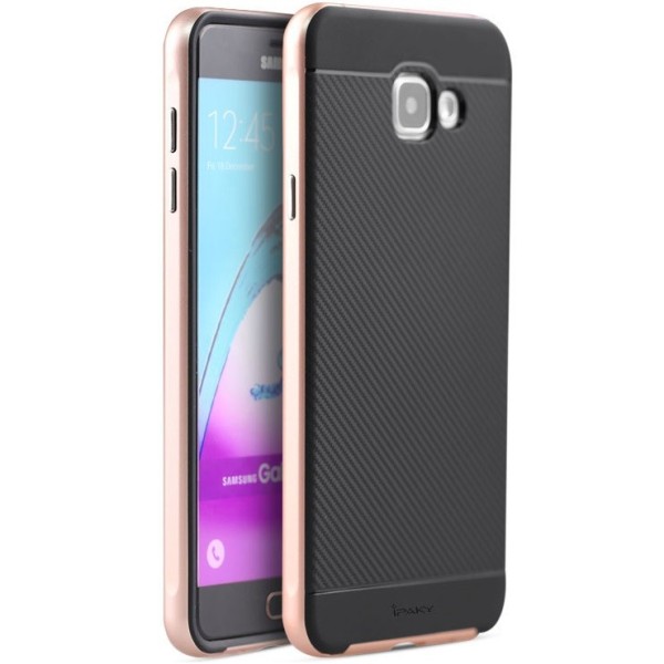 „IPAKY“ Kõva silikoon (TPU) kaaned - must / roosa (Galaxy A5 2016)