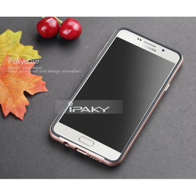 Samsung Galaxy A5 (2016) A510 „IPAKY“ kieto silikono TPU juodas (rožiniais apvadais) dėklas - nugarėlė / Priedai.lt